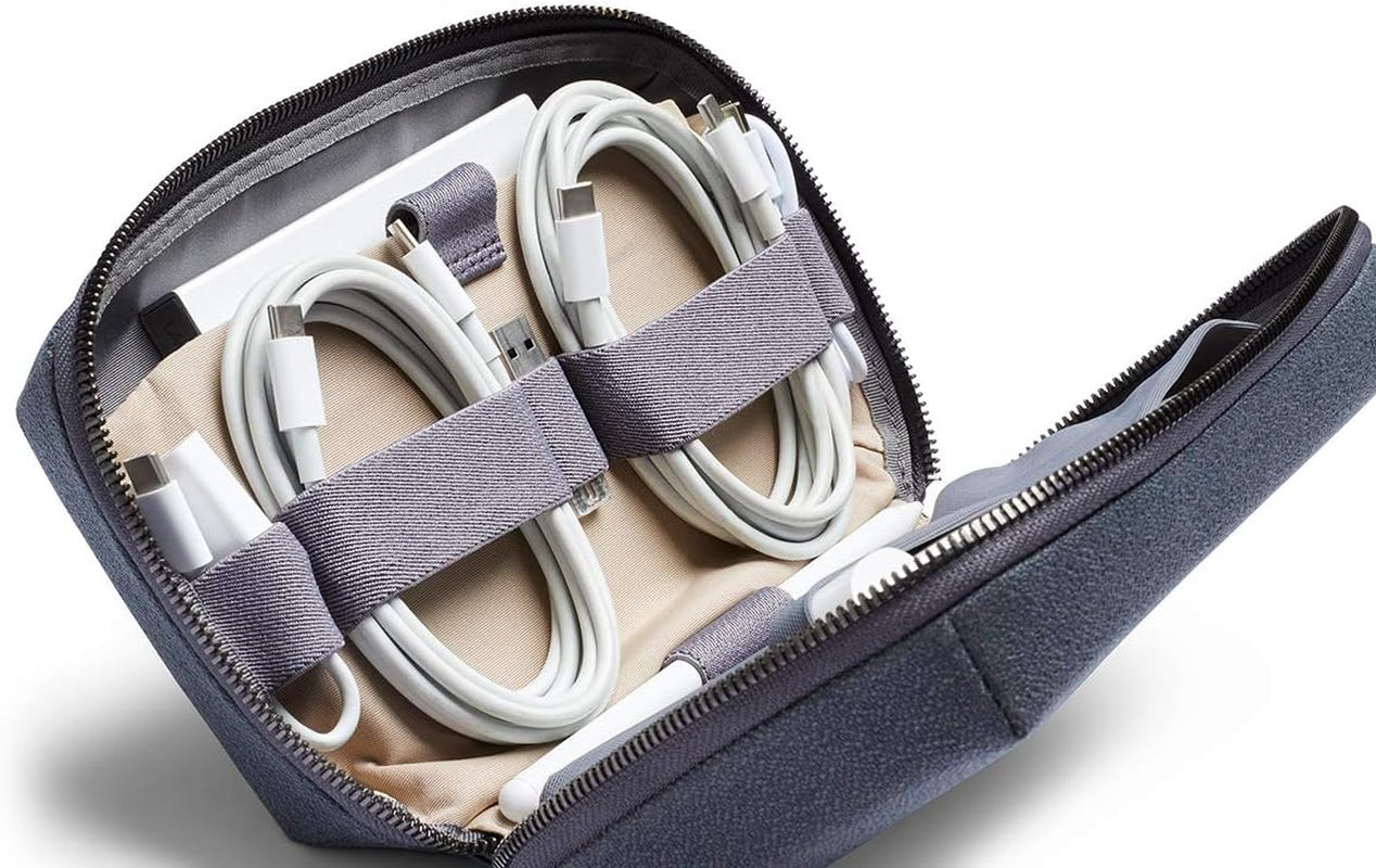 Tech Kit (Tech Accessories Organizer Pouch, Zipper Closure Design, Stores Power Bank, Phone Charger, Cables & More, Internal)